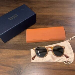Oliver Peoples Gregory Peck Sunglasses - Amber with Dark Lenses